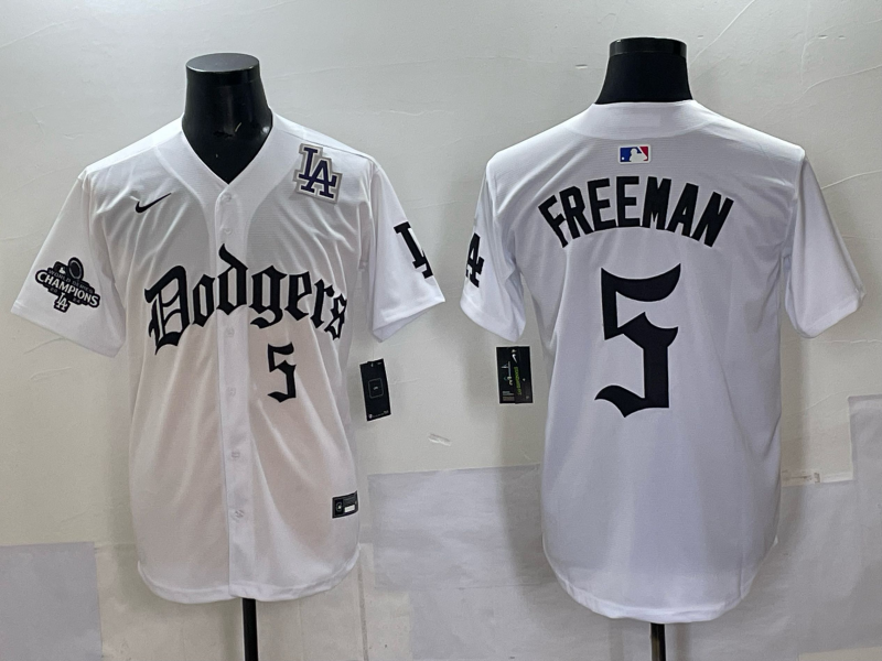 Men Los Angeles Dodgers #5 Freeman white Nike 2025 MLB jersey 0013->los angeles dodgers->MLB Jersey